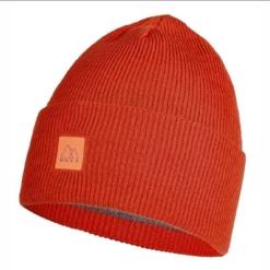 Buff Crossknit Hat Solid Fire Muts