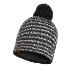 Buff Knitted & Polar Hat Dana Graphite Muts