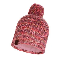 Buff Knitted & Polar Hat Margo Flaminga Pink Muts