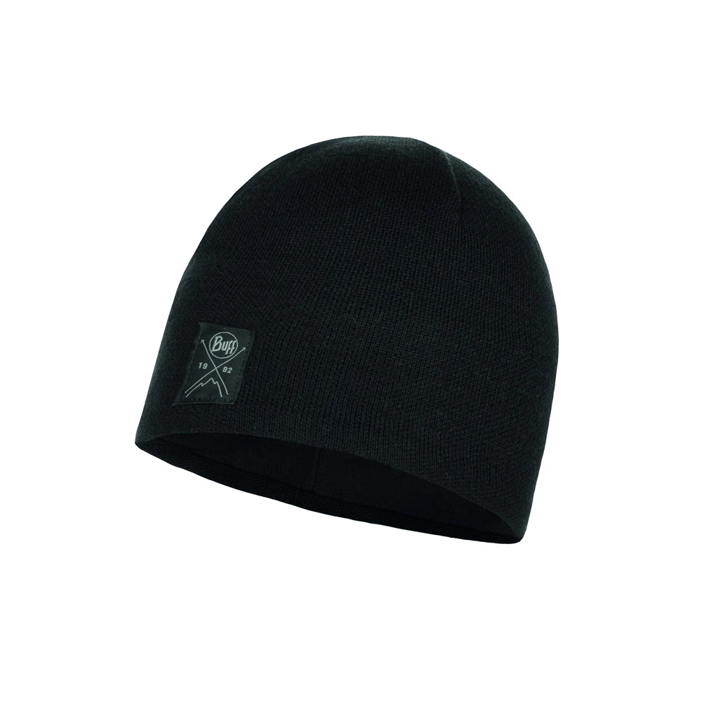 Buff Knitted & Polar Hat Solid Black Muts 3 Buff Knitted & Polar Hat Solid Black Muts
