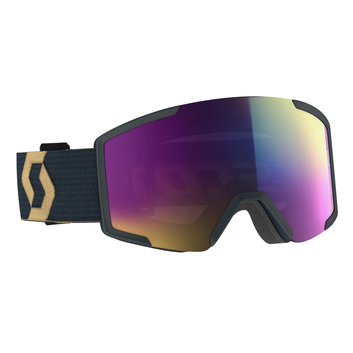 Scott Shield + Extra Lens Skibril Beige/blauw 3 Scott Shield + Extra Lens Skibril Beige/blauw