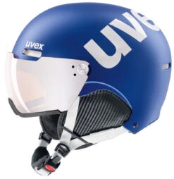 Uvex HLMT 500 Visor Skihelm Met Vizier Blauw/wit